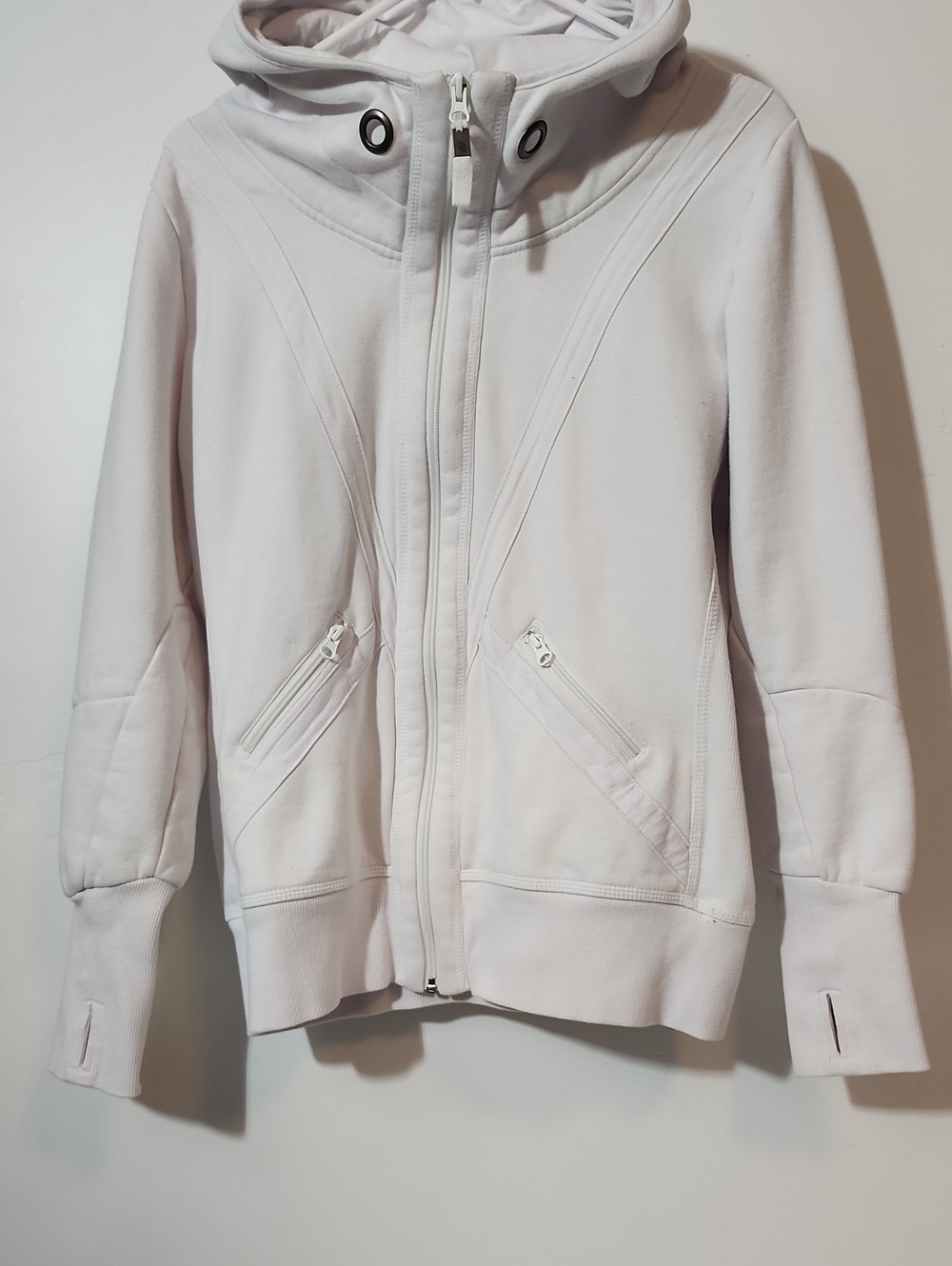 Women’s Light Gray Hooded Zip Jacket